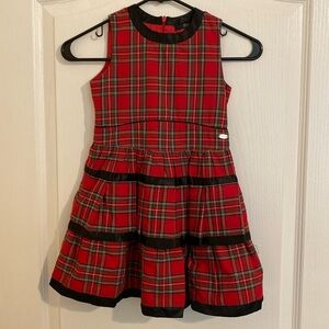 E Land Kids Boutique plaid holiday dress size 5